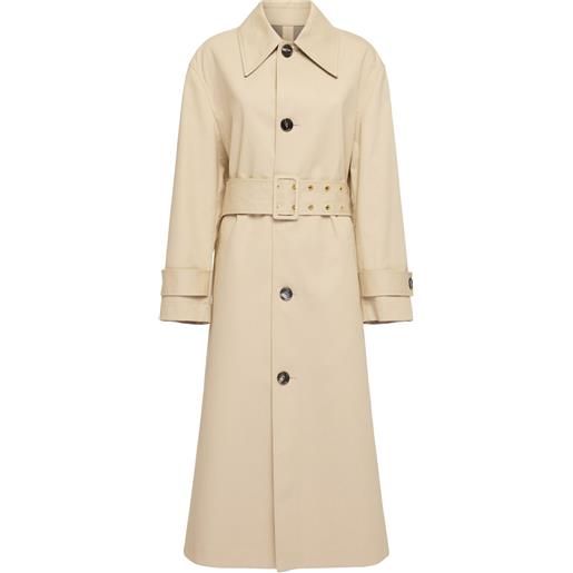 AMI PARIS trench in tela di cotone impermeabile