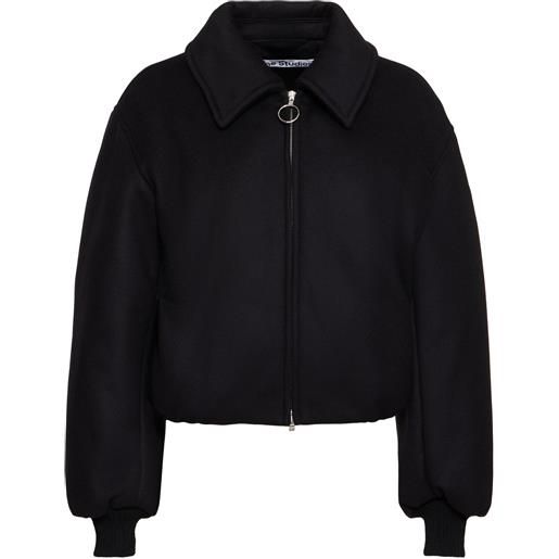 ACNE STUDIOS bomber owella in feltro di misto lana