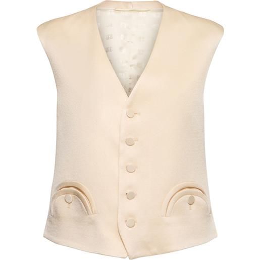BLAZÉ MILANO gilet feral in raso di misto viscosa