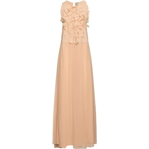 FORTE_FORTE vestito lungo en fleur con ricami