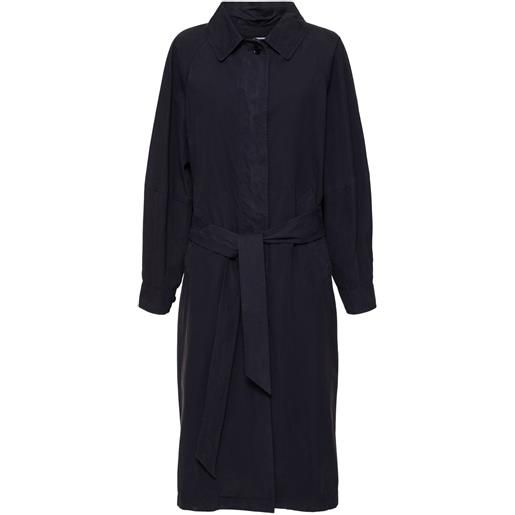 ASPESI cappotto in tela di cotone con cintura