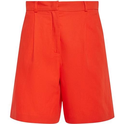 WEEKEND MAX MARA shorts ecuba in tela di cotone e lino