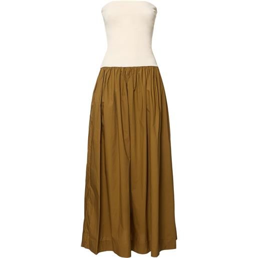 ESSE STUDIOS vestito duo in maglia e popeline senza spalline