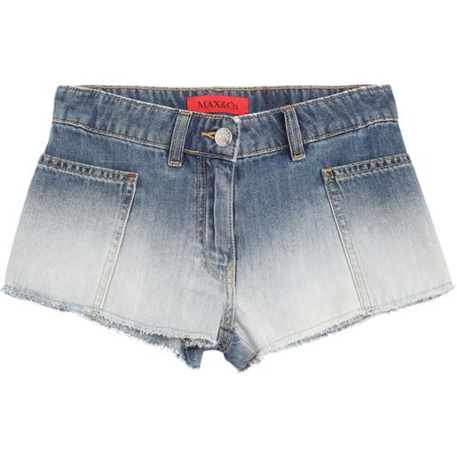 MAX&CO shorts in denim di cotone stonewashed