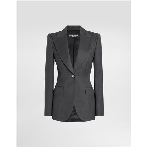 Dolce & Gabbana giacca turlington monopetto in tela di lana