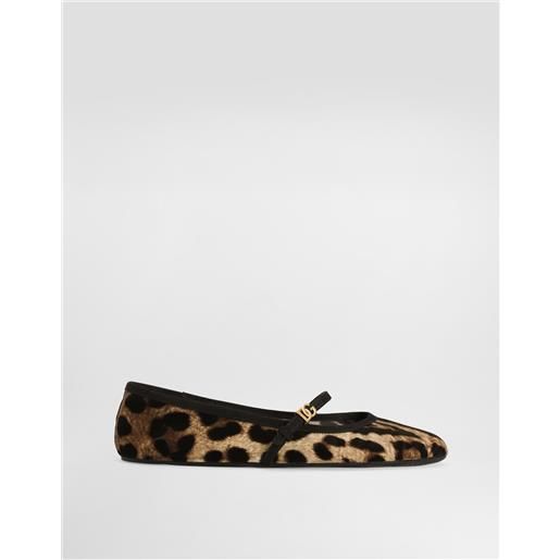 Dolce & Gabbana ballerina in velluto stampato