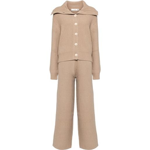 b+ab set cardigan e pantaloni - toni neutri
