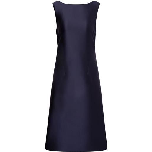 Alberta Ferretti abito in raso di seta - blu