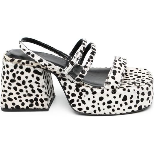 Rejina Pyo mules flossie con plateau 90mm - bianco