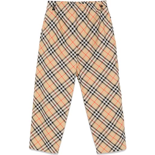 Burberry pantaloni con motivo vintage check - toni neutri