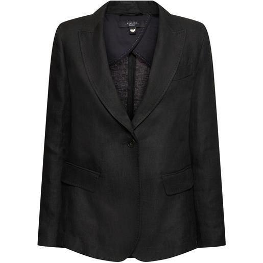 WEEKEND MAX MARA blazer monopetto nalut in tela di lino