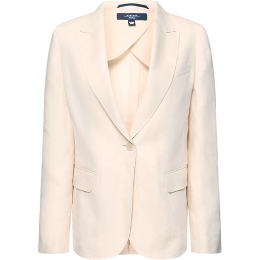 WEEKEND MAX MARA blazer monopetto nalut in tela di lino
