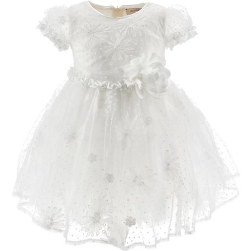 Monnalisa abito tulle ricamo floreale