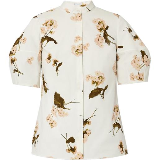 ERDEM camicia a maniche corte - bianco