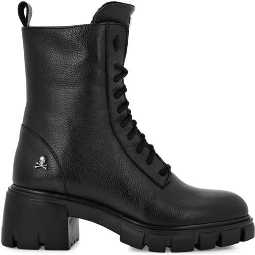 Philipp Plein stivali in pelle - nero