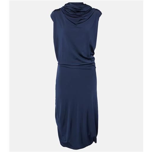 Magda Butrym abito midi in jersey con cappuccio