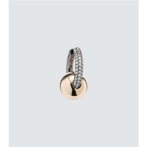 Rainbow K orecchino in oro 14kt con diamanti