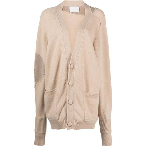 Ramael cardigan con inserti - toni neutri
