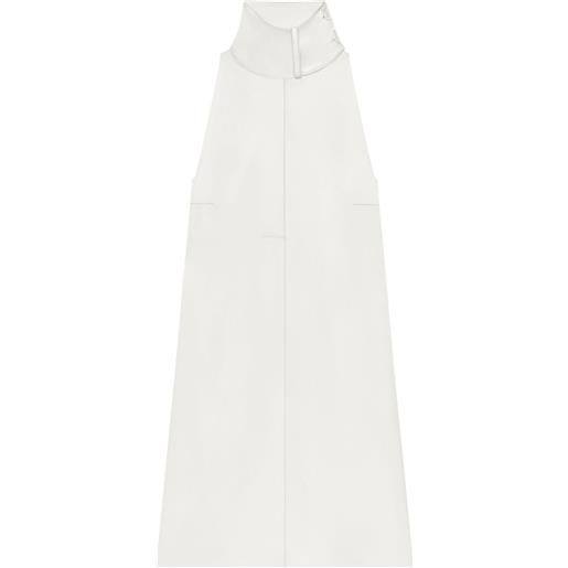 Courrèges abito corto con foulard applicato - toni neutri