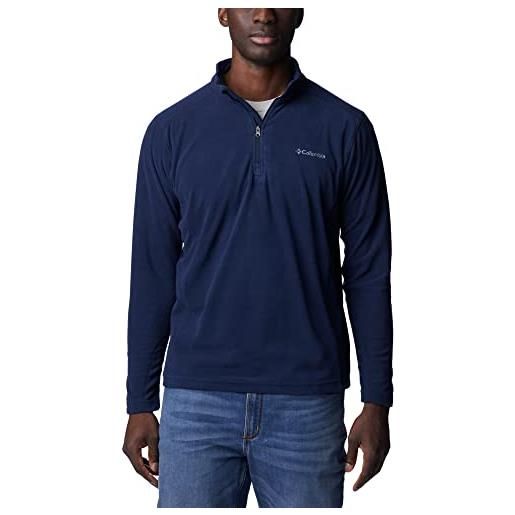 Columbia klamath range 2 half zip, felpa in pile uomo, ripple blue/dark mtn, m