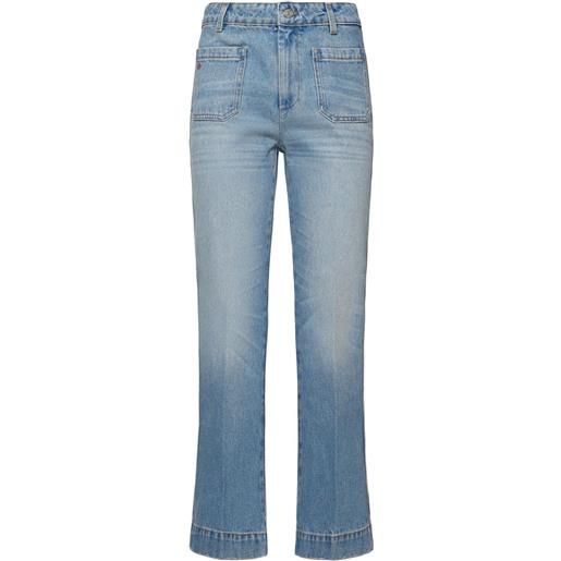 VICTORIA BECKHAM jeans cropped alina in denim e twill