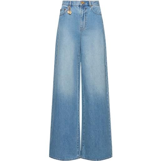 ZIMMERMANN jeans larghi crush in denim di cotone