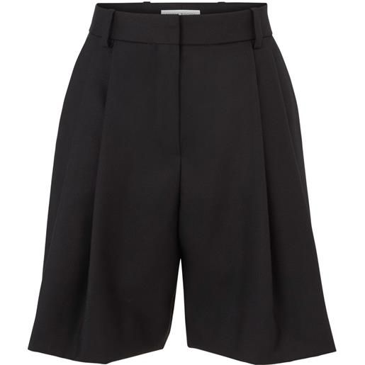 Nina Ricci shorts in lana ampi con pieghe - nero