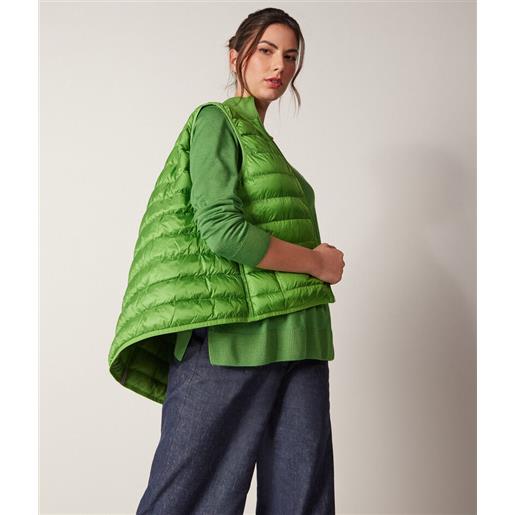 Falconeri cashmere piumino reversibile verde foglia