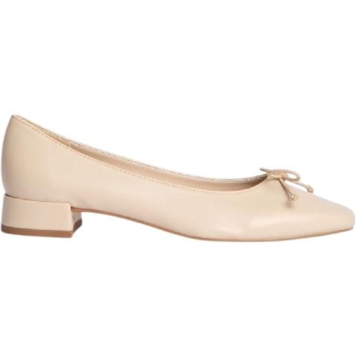 Corina scarpa ballerina donna corina m4120 in pelle morbida avorio con punta tondo e fiocco tacco 2,5 cm basic
