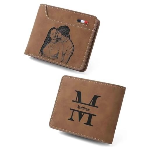 portafoglio personalizzato per donna con e di , portafoglio in pelle , regalo per - borse e valigeria