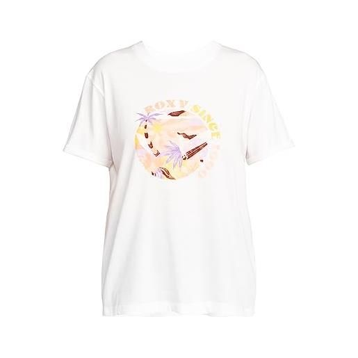 Roxy summer fun b t-shirt, bianco, s donna