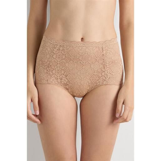Intimissimi culotte vita alta in pizzo naturale