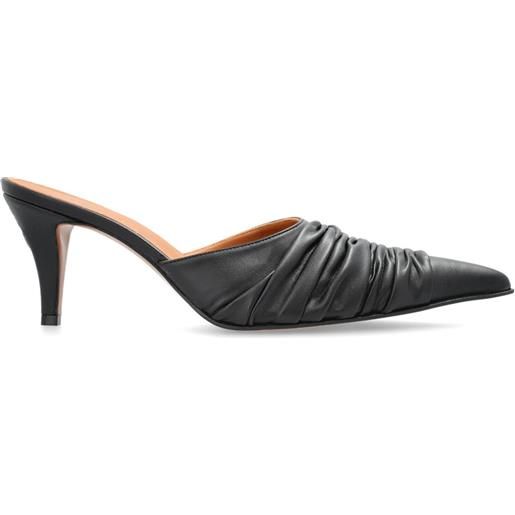 Alexander McQueen mules a punta 70mm - nero
