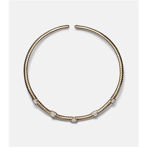 Marina B collana trisolina in oro 18kt con diamanti