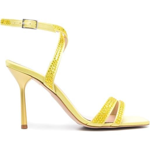 LIU JO sandali con decorazione camelia - verde