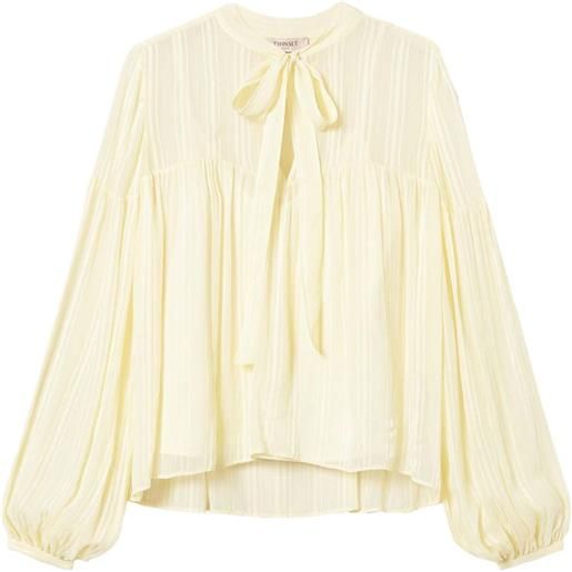 TWINSET blusa a righe jacquard - toni neutri