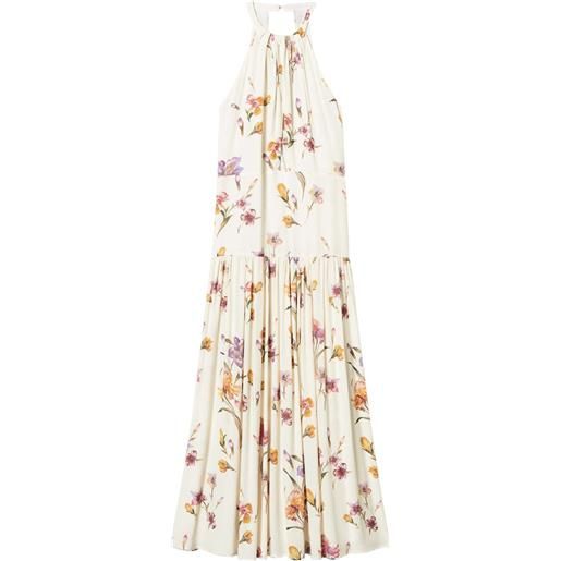 TWINSET abito midi a fiori - bianco