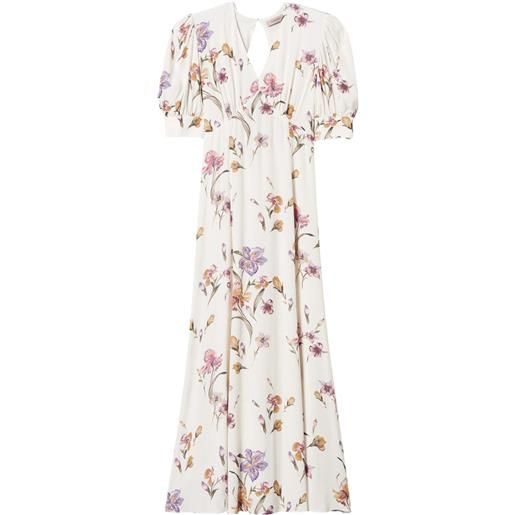 TWINSET abito midi a fiori - bianco