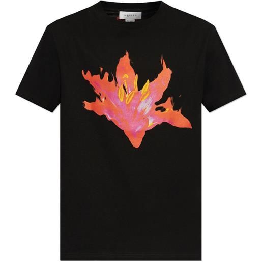 Alexander McQueen t-shirt con stampa - nero