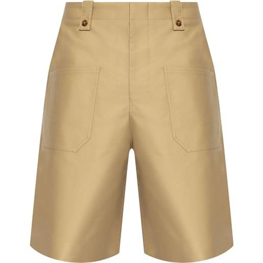 Alexander McQueen bermuda in cotone - toni neutri