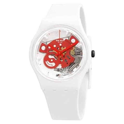 Swatch orologio gent bioceramic lacquered so31w104 time to red small