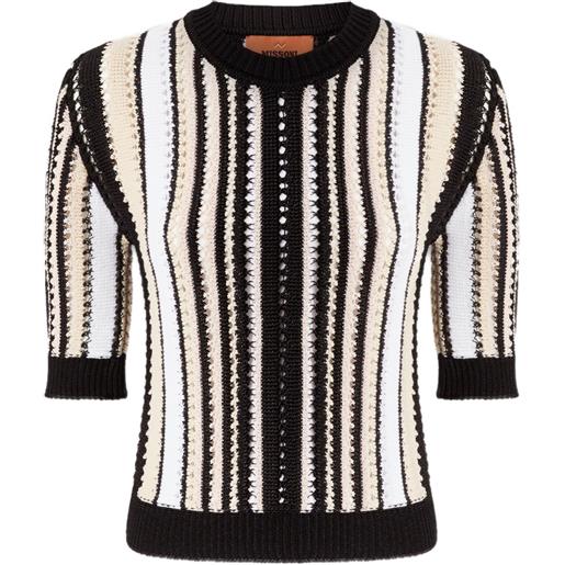 Missoni maglione a righe - nero
