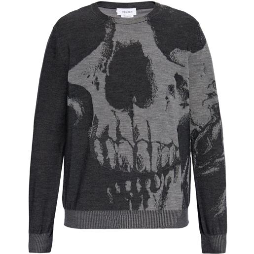 Alexander McQueen maglione con teschio - nero