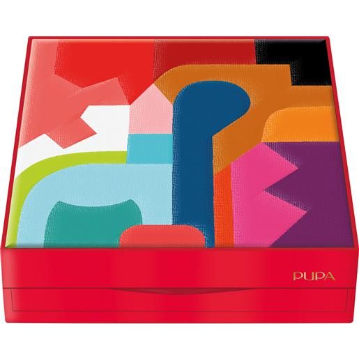 Pupart m 002 red palette viso occhi labbra 18,8 gr