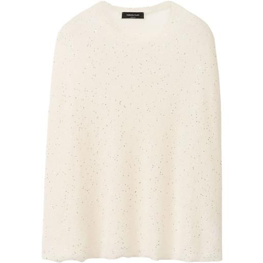 Fabiana Filippi mantella con paillettes - toni neutri