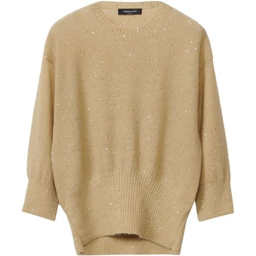 Fabiana Filippi maglione con paillettes - oro