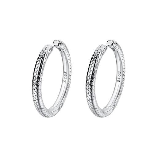 LES FOLIES DI PAOLA GRIECO orecchini cerchi snake in argento 925 - les folies per pandora