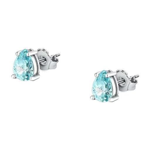 Morellato tesori saiw197 - orecchini da donna in argento riciclato 925% zirconia cubica, 925% argento riciclato, zirconia cubica