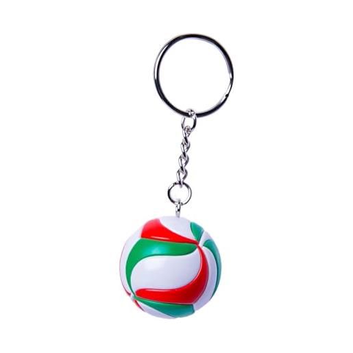 Bkstuff x5 portachiavi pallavolo basket palla gadget sportivo idea regalo per squadra (pallavolo, modello 2, 5)