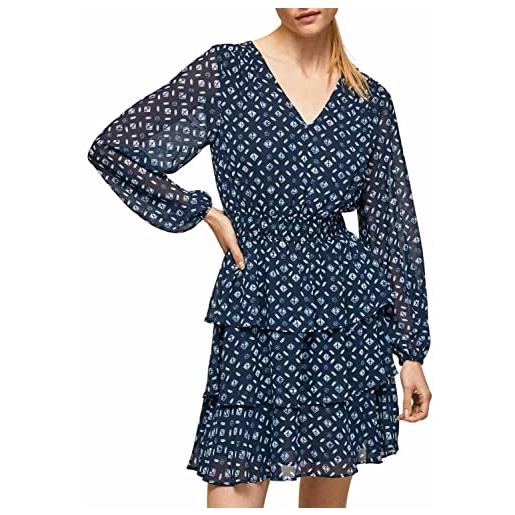 Pepe jeans eyra vestito da donna, blu, s